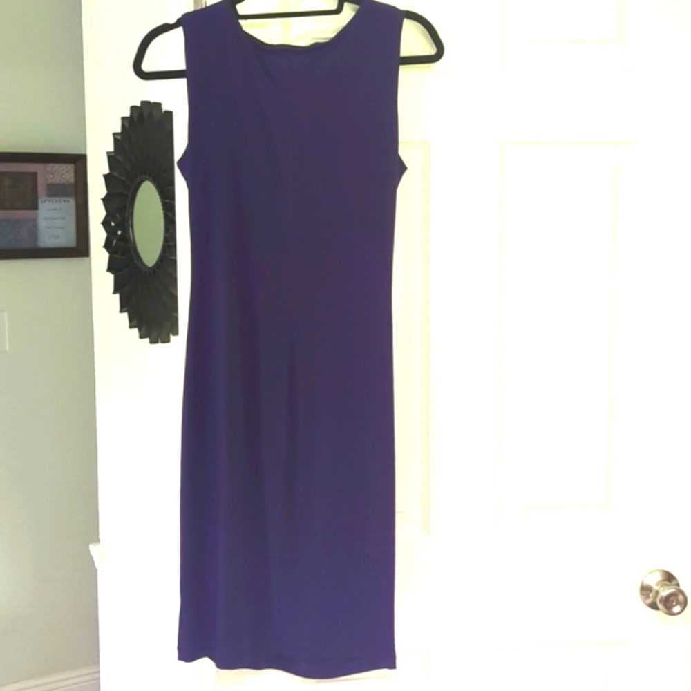 Enfocus Studio Purple Ruffle Midi Dress Size 16 - Picture 5 of 12